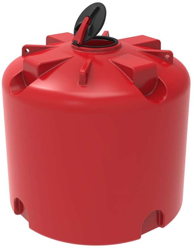 Емкость вертикально-цилиндрическая TR 5000 л усиленная (красная) для КАС/ЖКУ